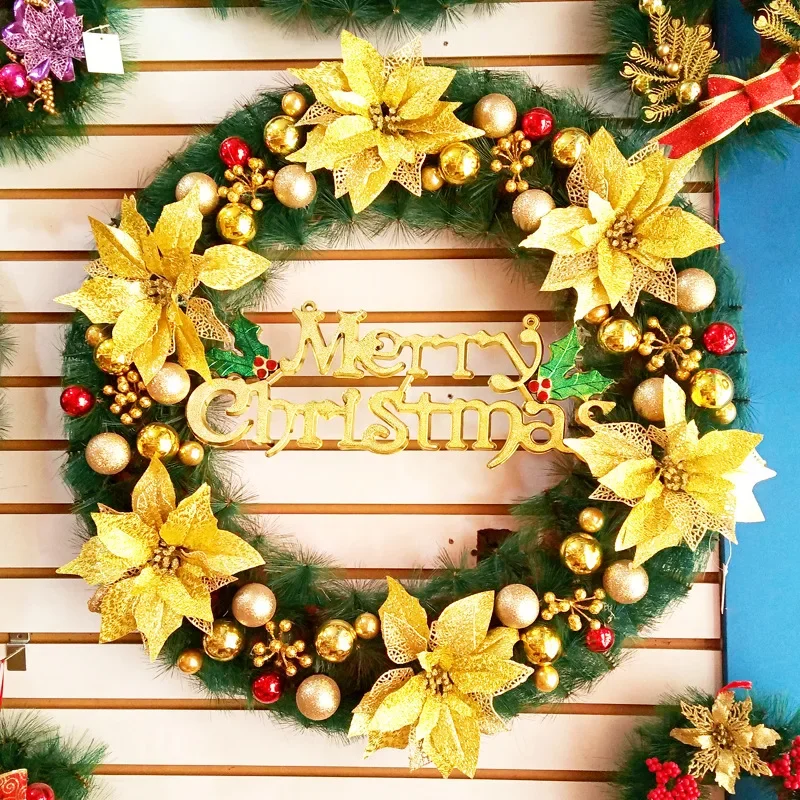 Christmas wreath decoration 30cm40cm50cm pine needle door and window hanging garland wreath