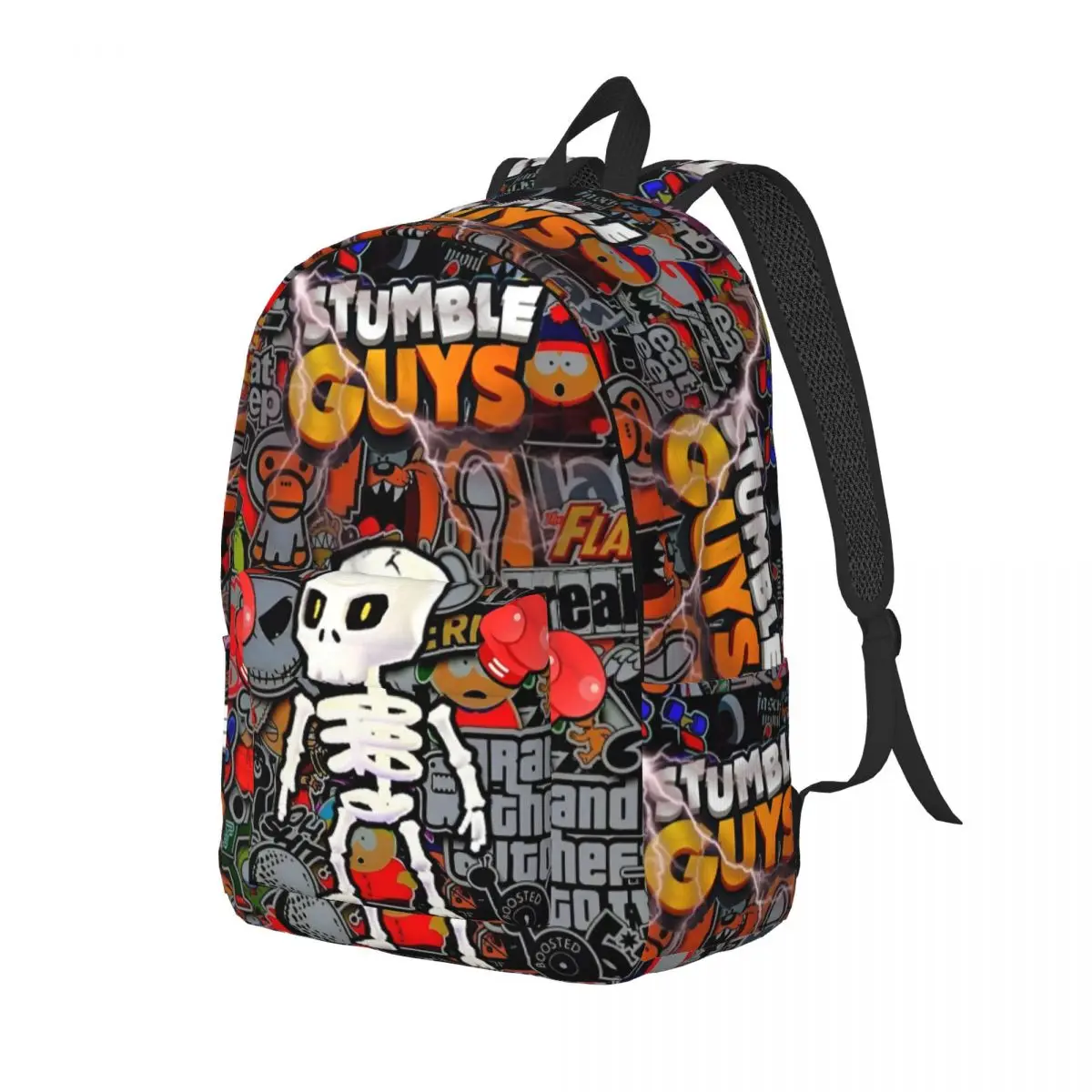 Game Stumble-guys Backpack for Men Women Casual Student Work Daypack Laptop Computer Canvas Bags Gift