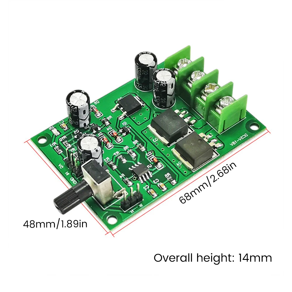 5V-18V 12V DC Brushless Motor Driver Controller Board W/ Reverse Voltage Over Current Protection for Hard Driver Controller