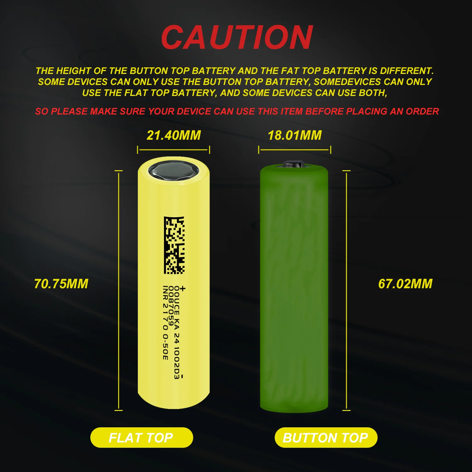 1-10 SZT. Bateria litowa 21700 3.7V 5000mAh Wysoka Moc 3C 15A Rozładowanie Płaski Wierzch 21700 Akumulator do Latarki LED — zdjęcie produktu 2