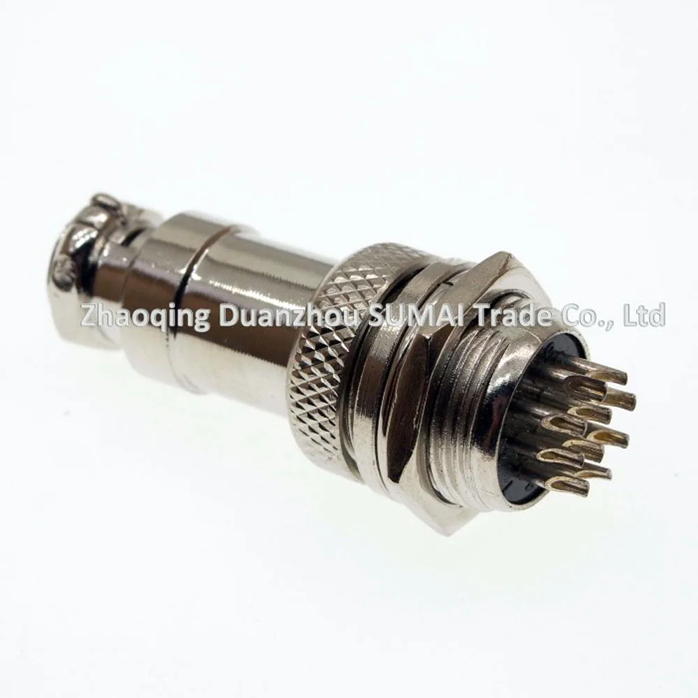 10 Pin 16mm Male & Female Wire Panel Connector kit GX16 10P Socket+Plug for aviation,computer ect. ,circular connector