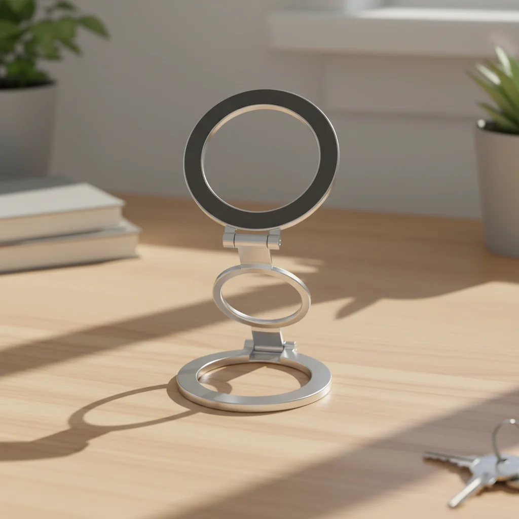 

Dual Magnetic Phone Holder Adjustable Stand Strong Double Sided Metal Mount OEM Factory Bulk
