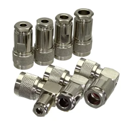 1pcs N Male Plug Connector Clamp RG58 RG142 / RG8X / RG5 RG6 / RG8 LMR400 Cable RF Coaxial Brass Right Angle & Straight Wire