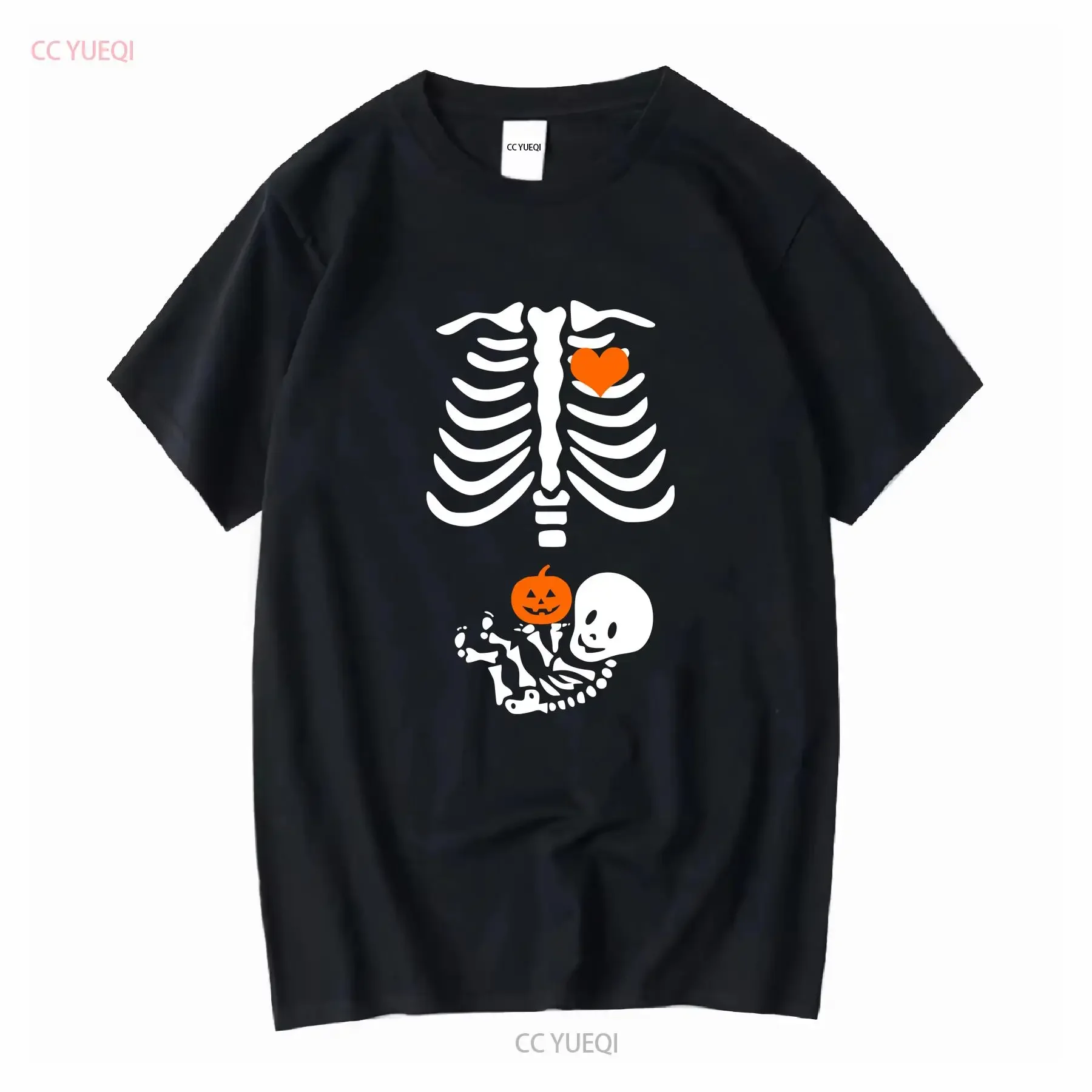 Halloween Pregnant Skeleton T Shirt Maternity Pregnancy Outfit long or short sleeves vintage Washed Unisex