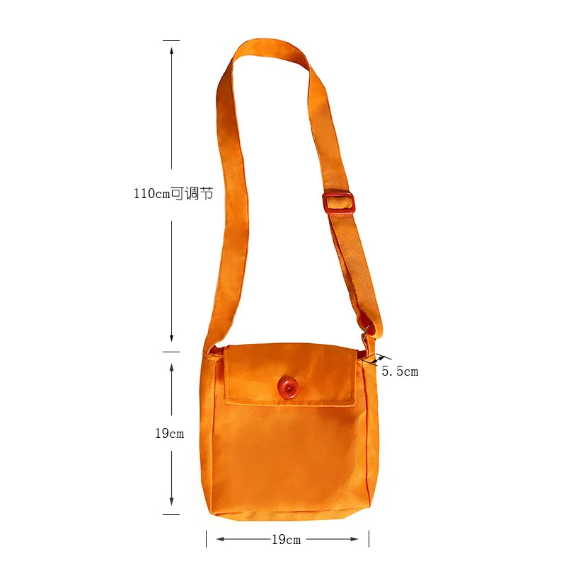 Orange Witch Kiki Messenger Bag Props Backpack Adjustable Crossbody Bag Delivery Person Small Square Bag Fresh Sweet Style