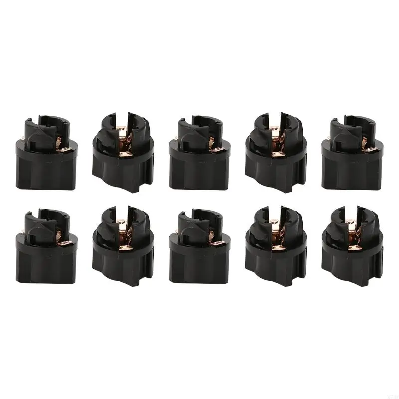 

10pcs T5 LED Twist Socket PC74 Instrument Panel Cluster Replacement Socket Lamp Holder Dashboard Lights Plug Base Part