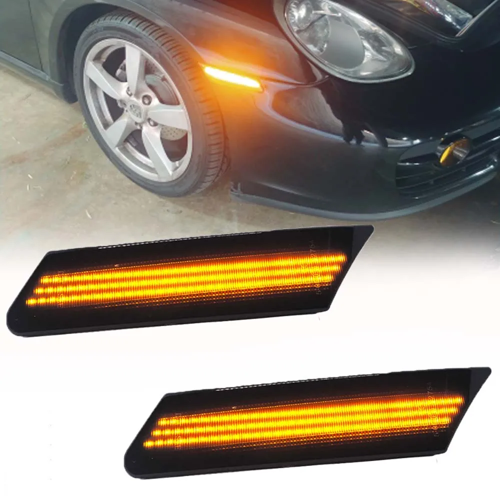 

Светодиодный боковой габаритный фонарь для Porsche 987 Cayman Boxster 911 997 Carrera Turbo GT3 GT2, автомобильный мигающий указатель поворота OEM # 997631034