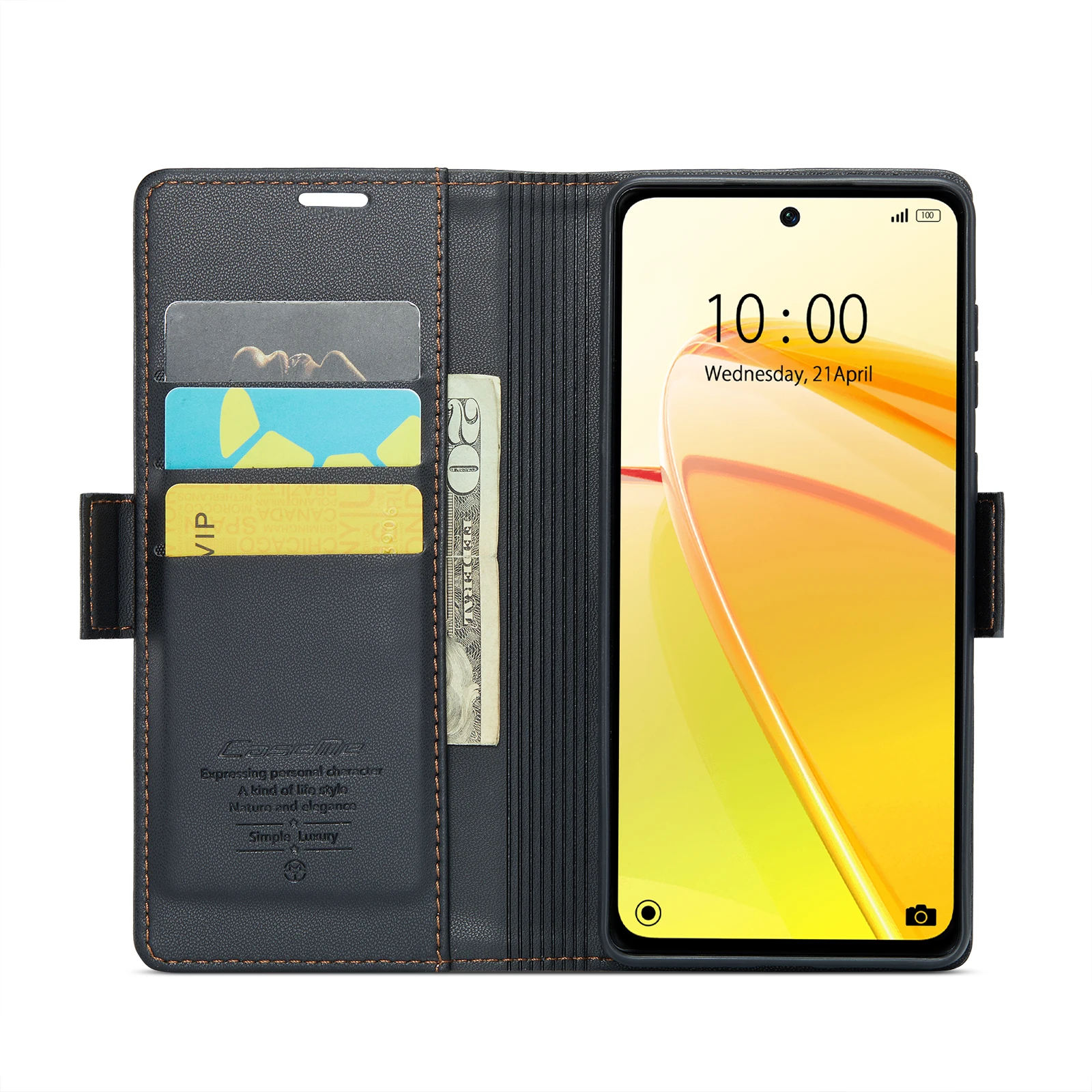 Flip leather card slot wallet magnetic buckle closed Cover For Realme C55 RMX3710 Case 6.72 inch Fall prevention Phone Case