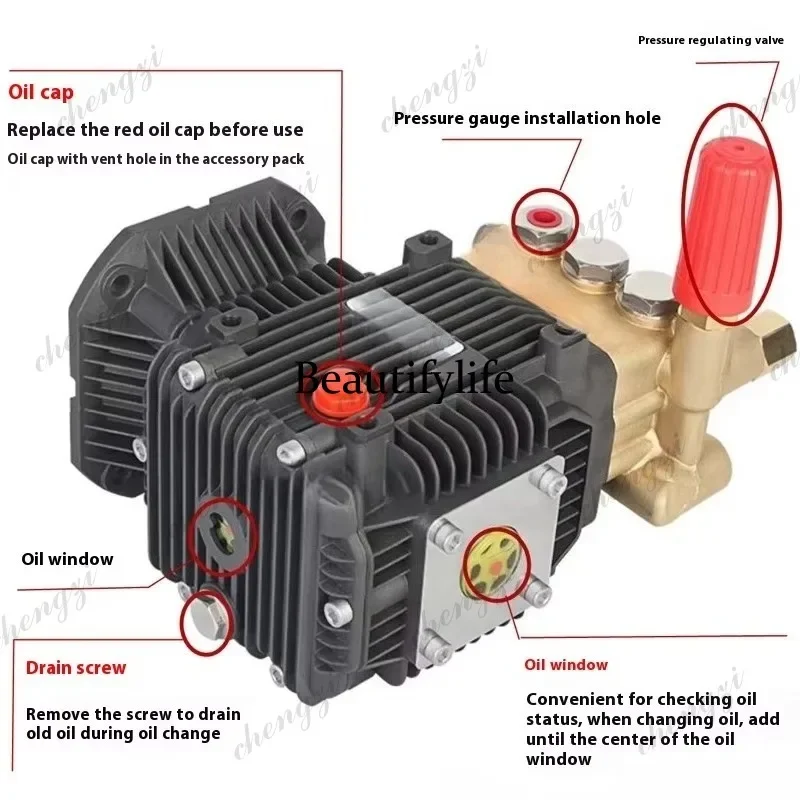 AB AB02 220V 380V High Pressure Plunger Pump Head For Commercial Car Wash Spray Machine Misting Spray Irrigation Dust Suppressio