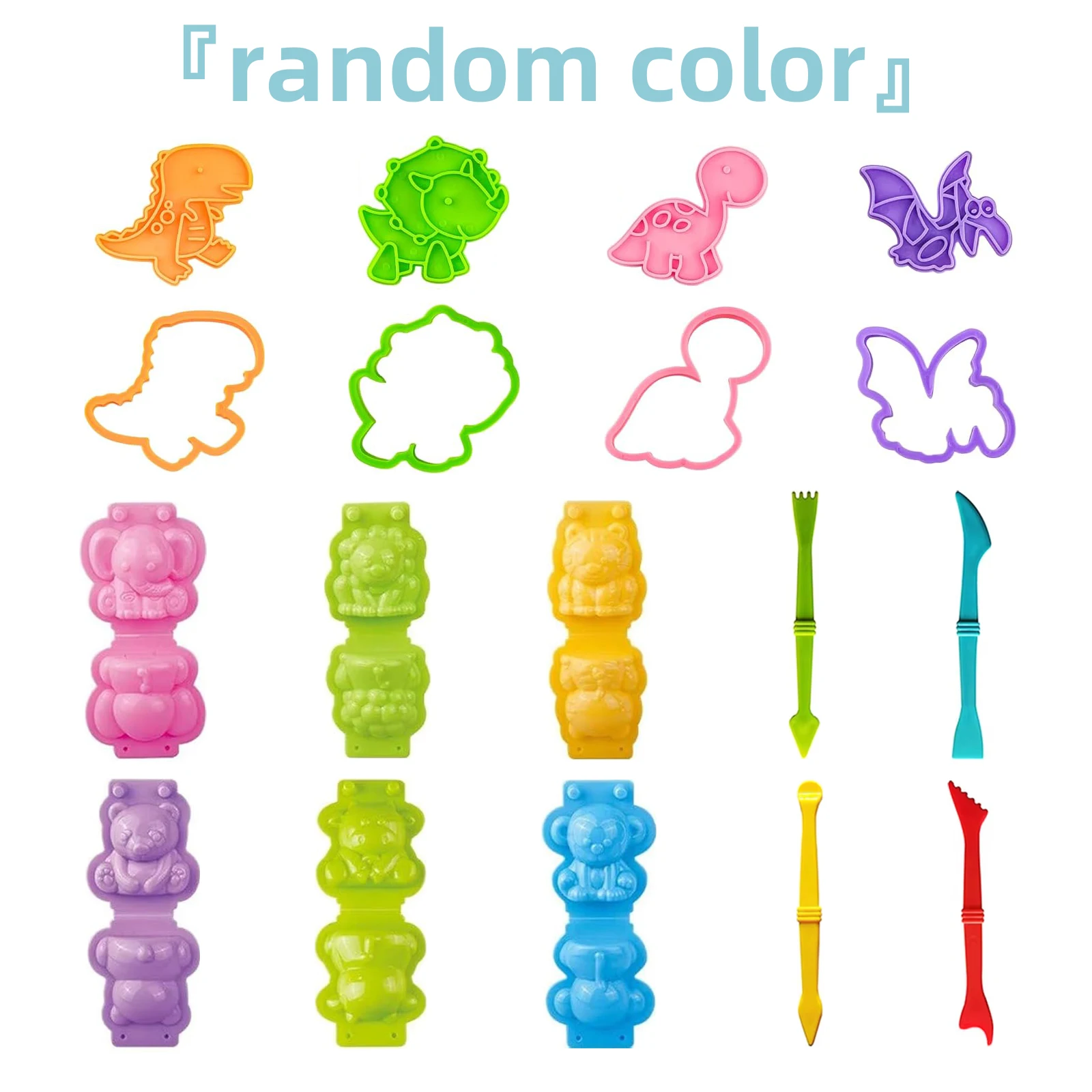 ثلاثية الأبعاد اللعب قوالب العجين مجموعة اكسسوارات العجين للأطفال ثلاثية الأبعاد الكرتون الأسد القرد ديناصور البلاستيسين قالب لتقوم بها بنفسك الطين أداة للأطفال G