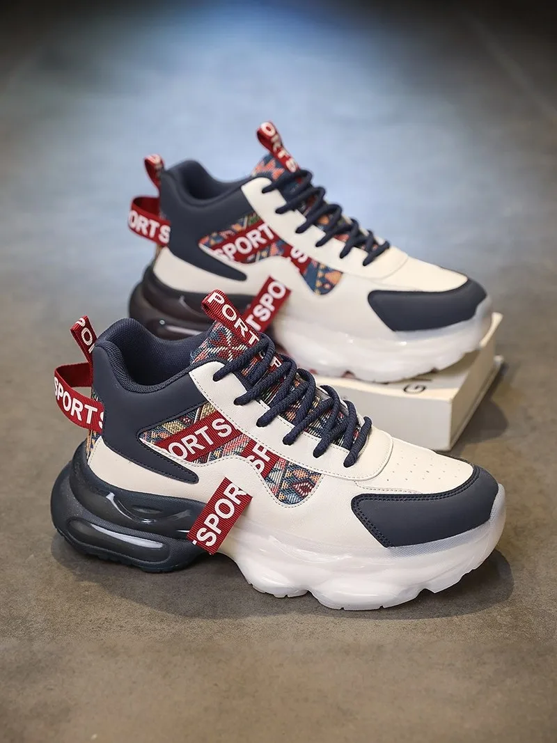 

Men's Summer Anti-Slip Soft Bottom Trendy Casual Running Shoes Thick Bottom Heightening Dad Cool Shoes Comfortable Sports Sne...
