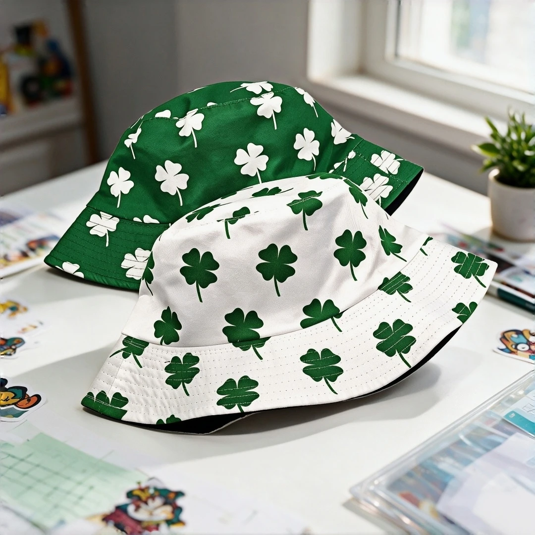 1. A bucket hat with various styles featuring cartoon prints. Fashionable design. Adult outdoor sun hat. Best-selling product.