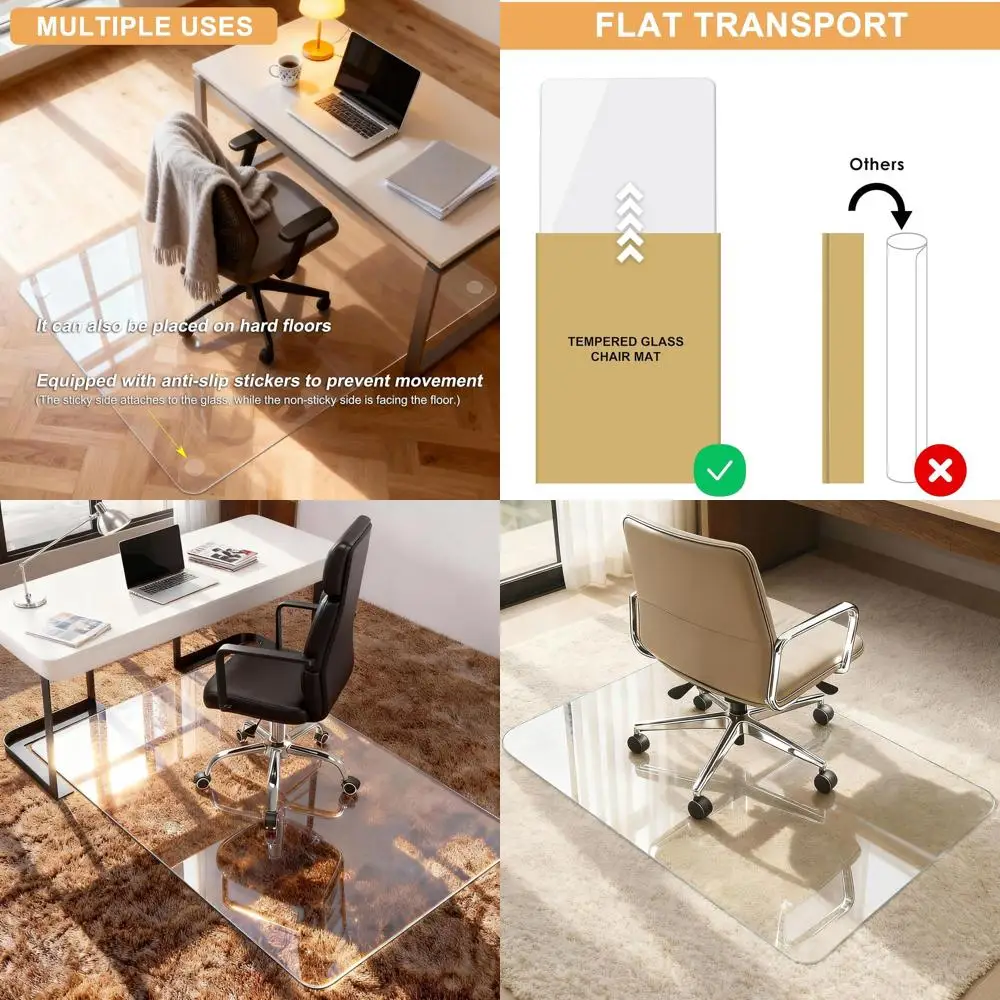 

Прочный сверхпрочный коврик для стула 32 x 48, толщина 1/5, легко скользящий, закругленные углы, полированные края