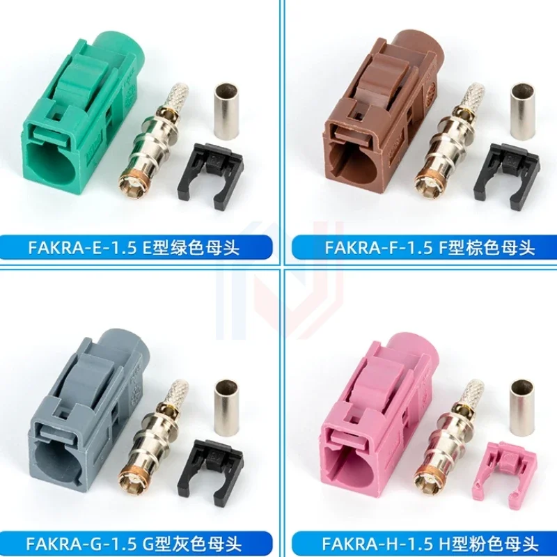 2 teile/los fakra weiblicher Kfz-Stecker rg316/50-100 Feeder kopf smb weiblicher abcdeghz rf Stecker