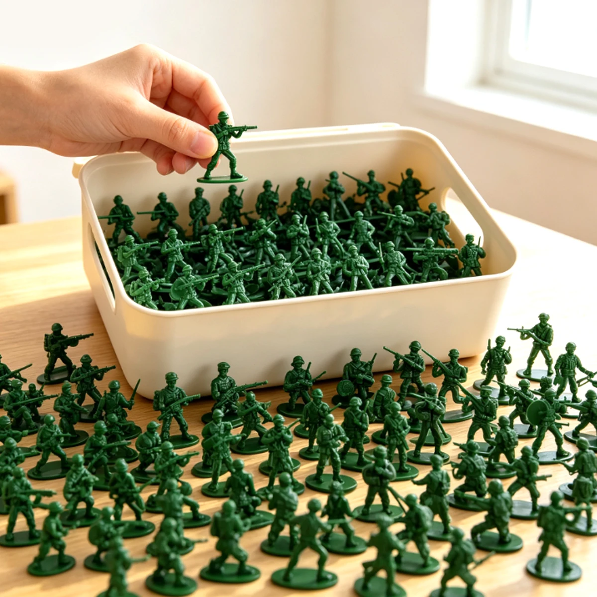 12/24/36/48PCS 5cm Green Tactical Soldier Miniatures, Detailed Army Figures for Diorama Art, RPG Tabletop Gaming  ZSY
