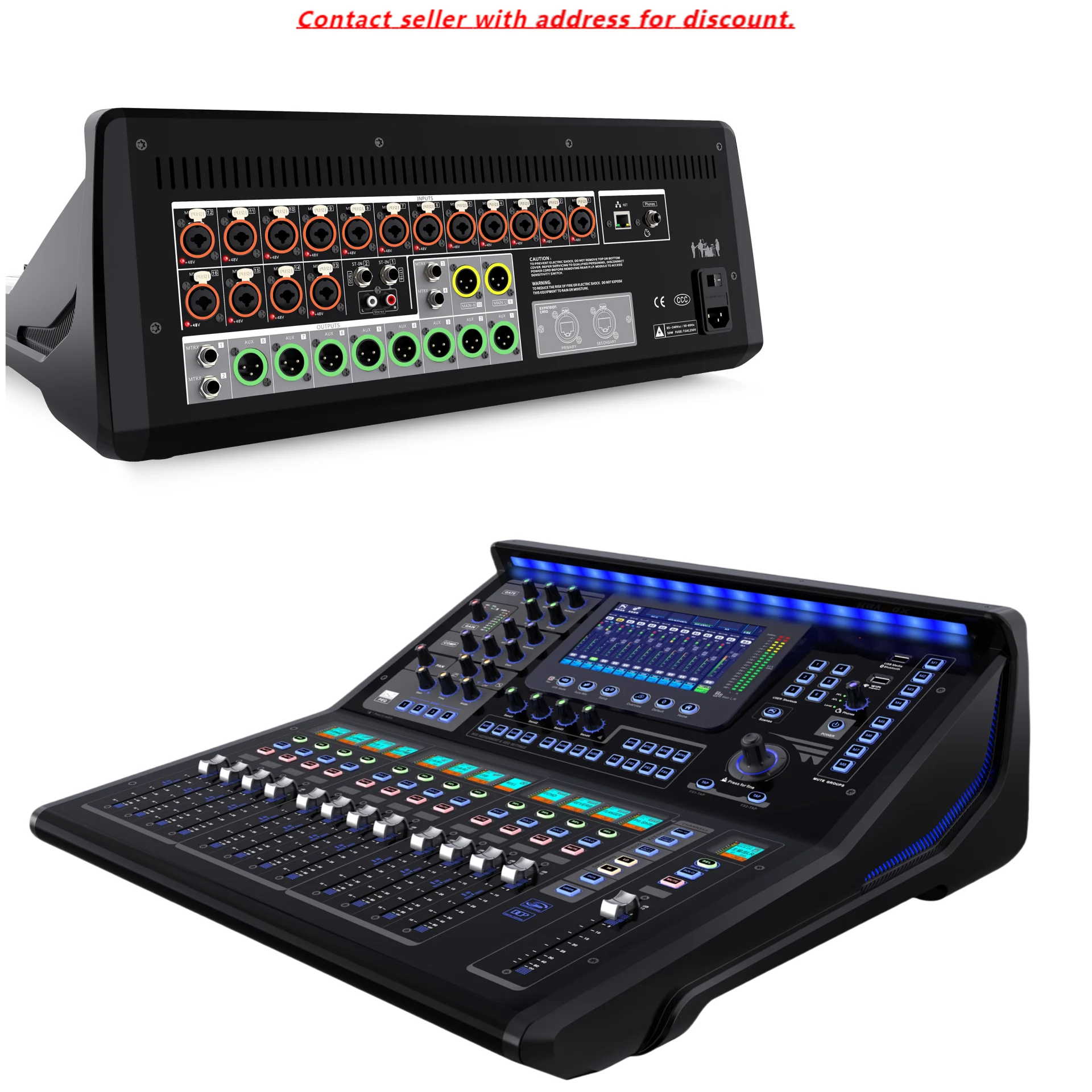 

OEM Mansender MQ-22 Hot Professional Digital Mixer Console 16Mic/Line Mono Input Audio Sound APP Remote Control Mixing
