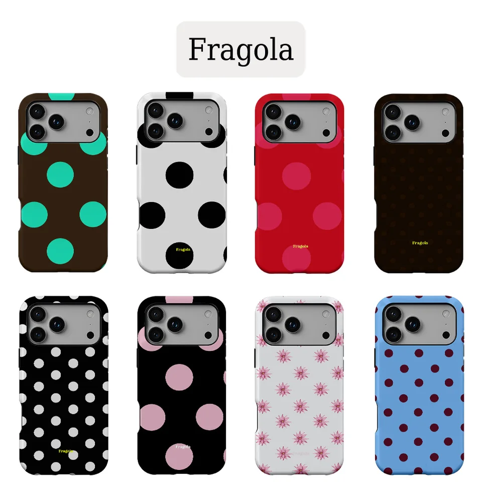 Fragola Luxury Polka Dots Phone Case for iPhone 17 16e 16 15 14 13 12 11 X  XS XR XSMAX 7 8 Air Pro Max Plus Double-layer - AliExpress 202192403