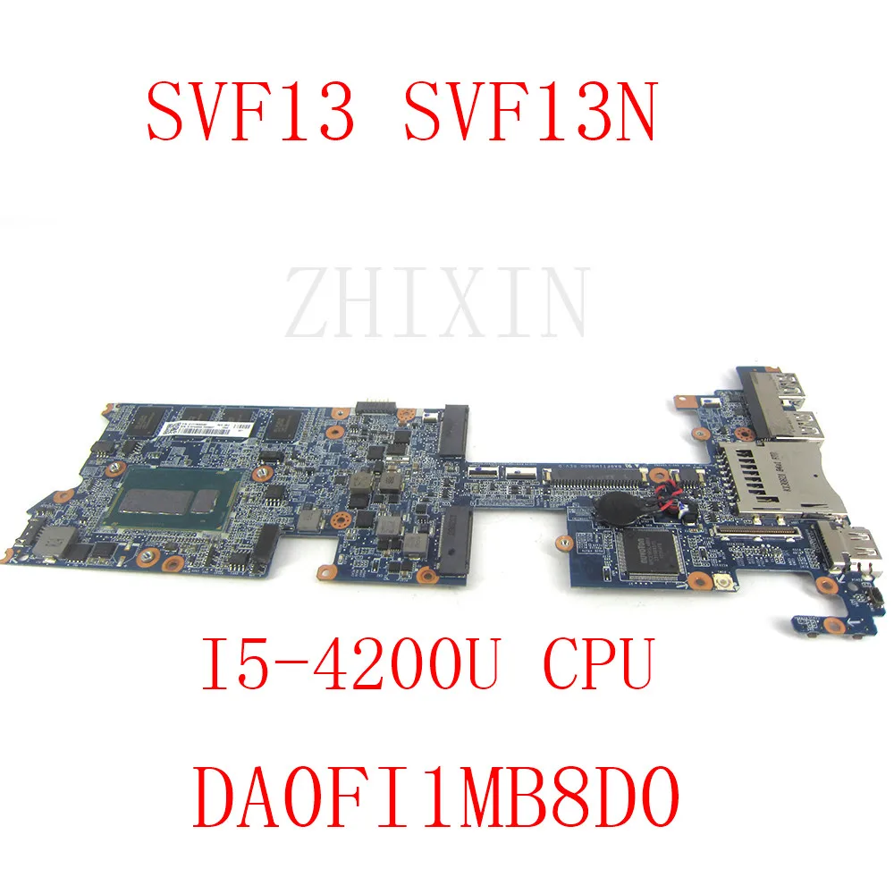 

yourui For SONY vaio SVF13 SVF13N Laptop Motherboard SR170 I5-4200U CPU A1974482A A1974483A A2037841A DA0FI1MB8D0 Mainboard