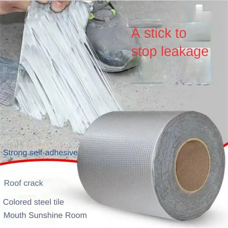 Waterproof Tape High Temperature Resistance Aluminum Foil Thicken Butyl Tape Wall Pool Roof Crack Duct Repair Sealed Self Tape