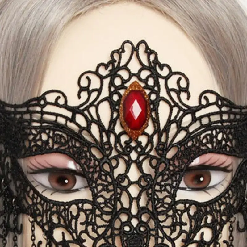 

39BB Black Lace Mask Halloween Party Mask Masquerade Mask Half Face Mask for Women