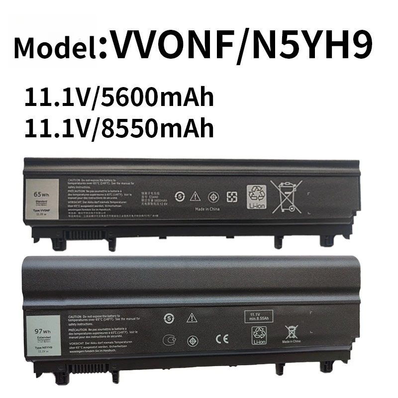VV0NF N5YH9 11.1V 5600/8550mAh Laptop Battery for Dell Latitude E5440 E5540 Series for VJXMC 0K8HC 7W6K0 FT6D9 CXF66 F49WX 1N9C0