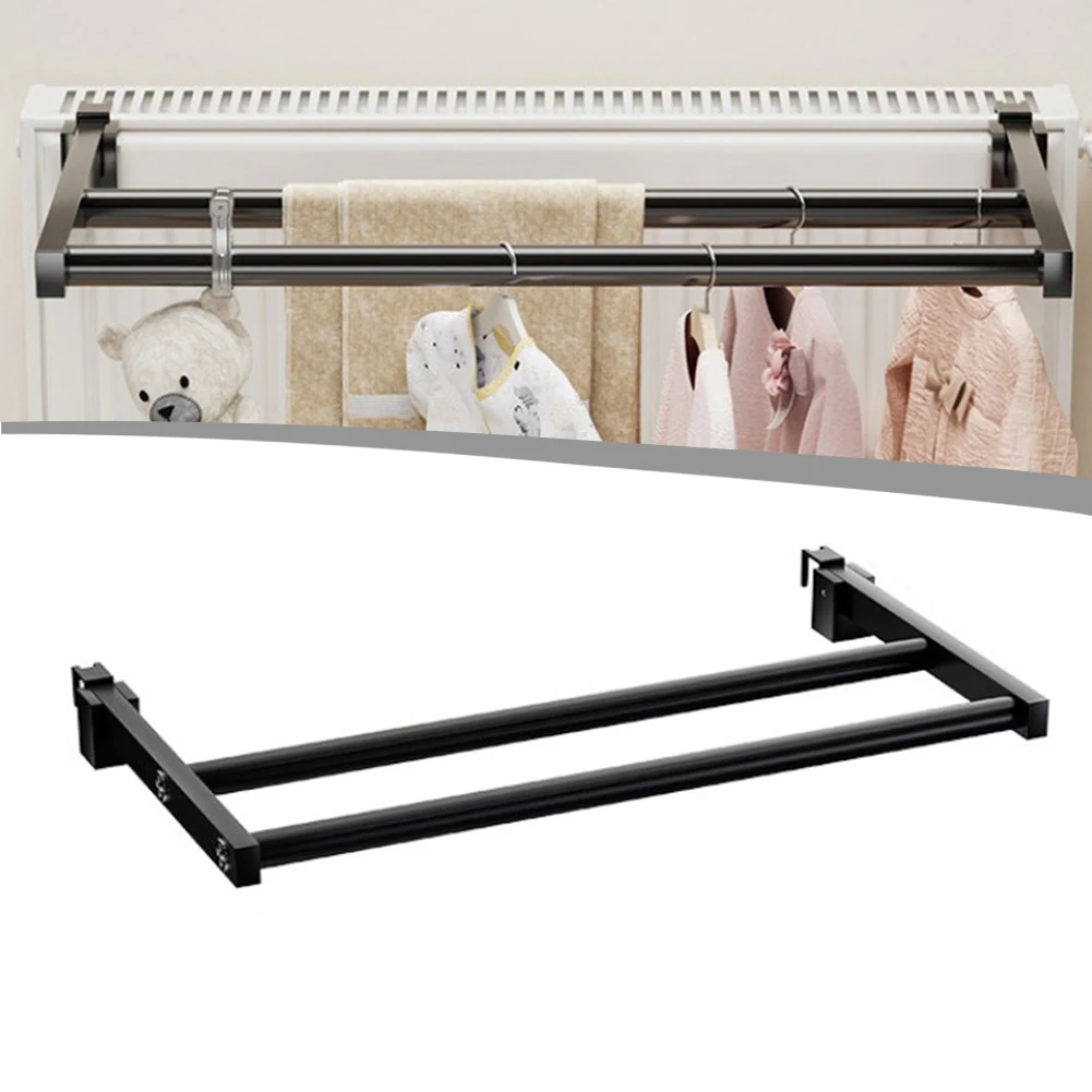 

Bathroom Towel Rail Cloth Hanger Storage Bathroom Storage Rust-resistant Sturdy Material Long-lasting Performance