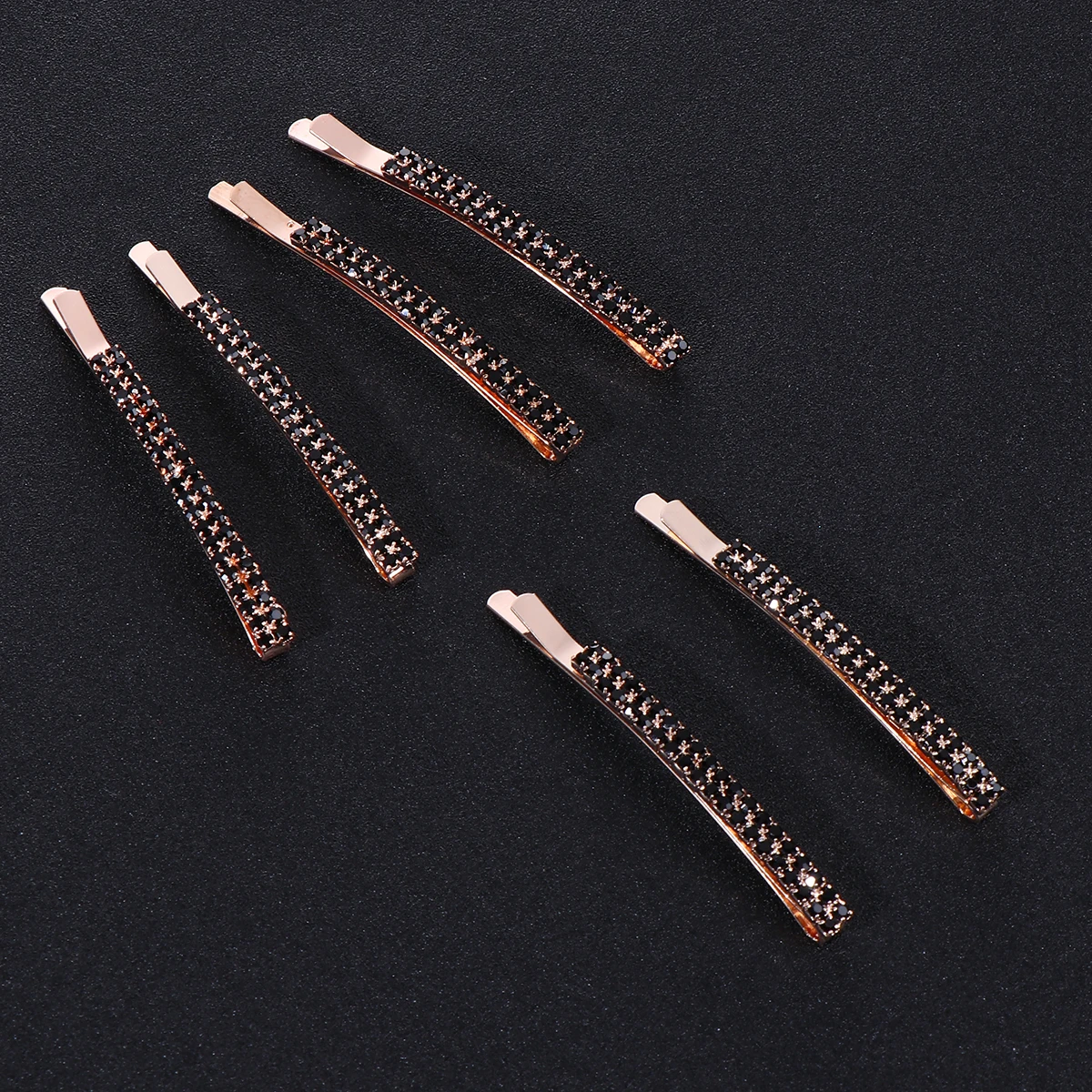 

6 Pcs One-line Jacket Set Girl Barrettes for Women Hair Decorations Small Clips Gems Luxury Bride