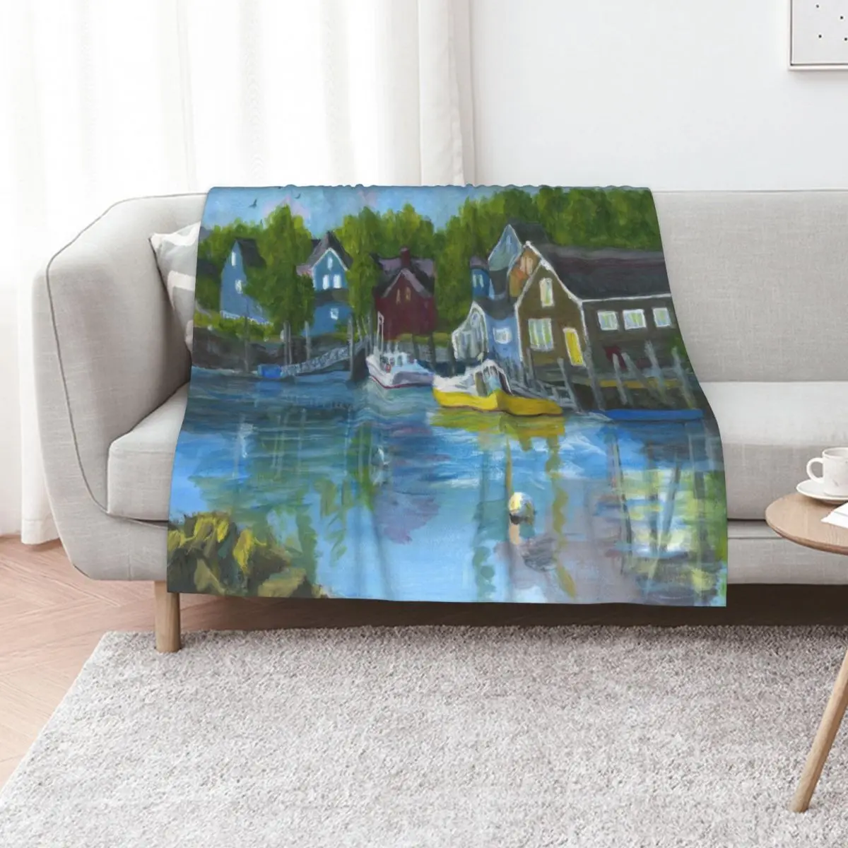 

Portsmouth New Hampshire View from Fish Coop on Pierce Island Throw Blanket for babies Decorative Sofas Hair Sofa Quilt Blankets