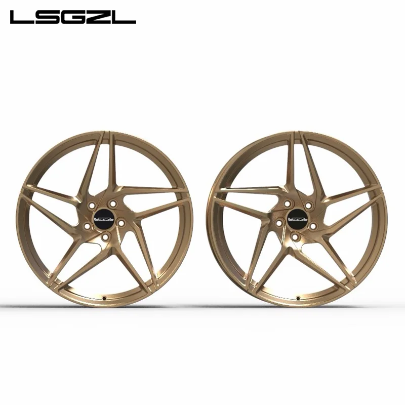 LSGZL 1 Pieces Deep Concave Factory Hot-selling 20 21 22 Inch Lightweight Rims 5x112  5x120 5x114.3 Alloy Forged Car Wheels