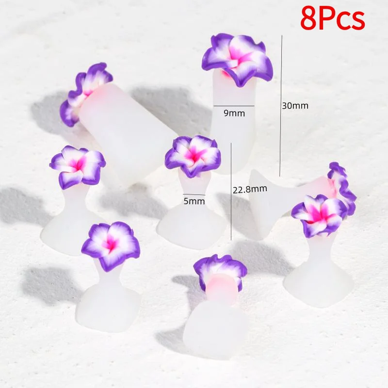 *Durable Reusable Soft Toe Separators 8 Pieces Cute Flower Pearl Design for Daily Pedicure Nail Care Home Salon Use