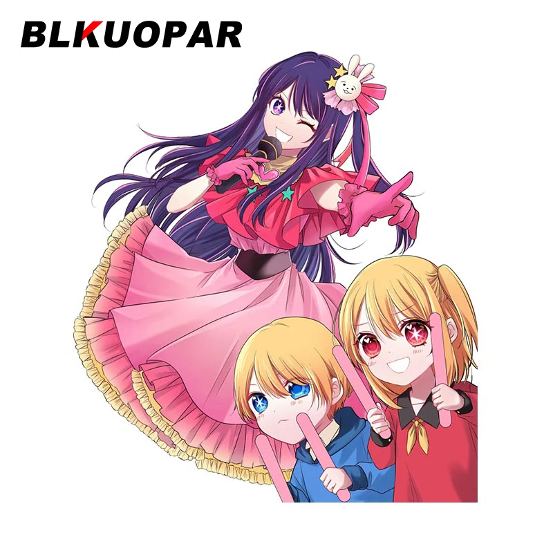 BLKUOPAR الساخن أنيمي Oshi No Ko شخصيات Hoshino Ai ملصقات السيارات واقية من الشمس موضة ملصق مائي الثلاجة دراجة نارية JDM سيارة التسمية #2