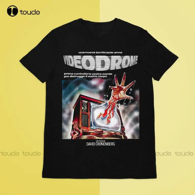 Camiseta Videodrome, Video Drome, Videodrome Vhs, Retro Vhs, Póster de terror retro, Camisetas con impresión digital de película de terror culto