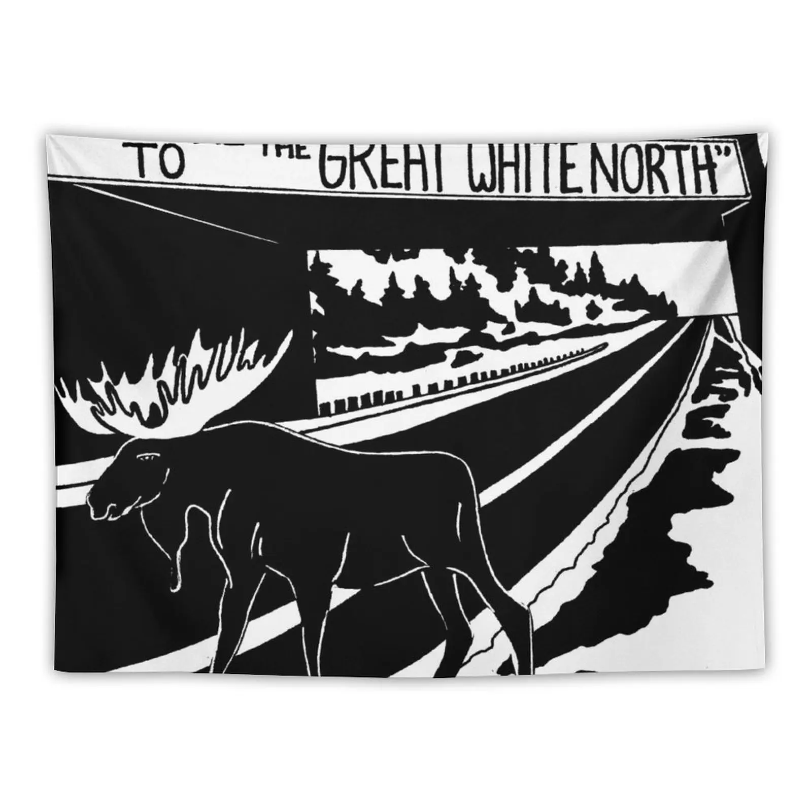 Welcome to the Great White North Tapestry Outdoor Decoration Cute Decor Decoration Aesthetic Tapestrys