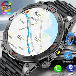 Huawei-reloj inteligente Xiaomi con GPS Compass para hombre, Pantalla AMOLED pulsera con HD, resistente al agua hasta 1atm, Bluetooth y llamadas para deportes y Fitness, novedad de 2024