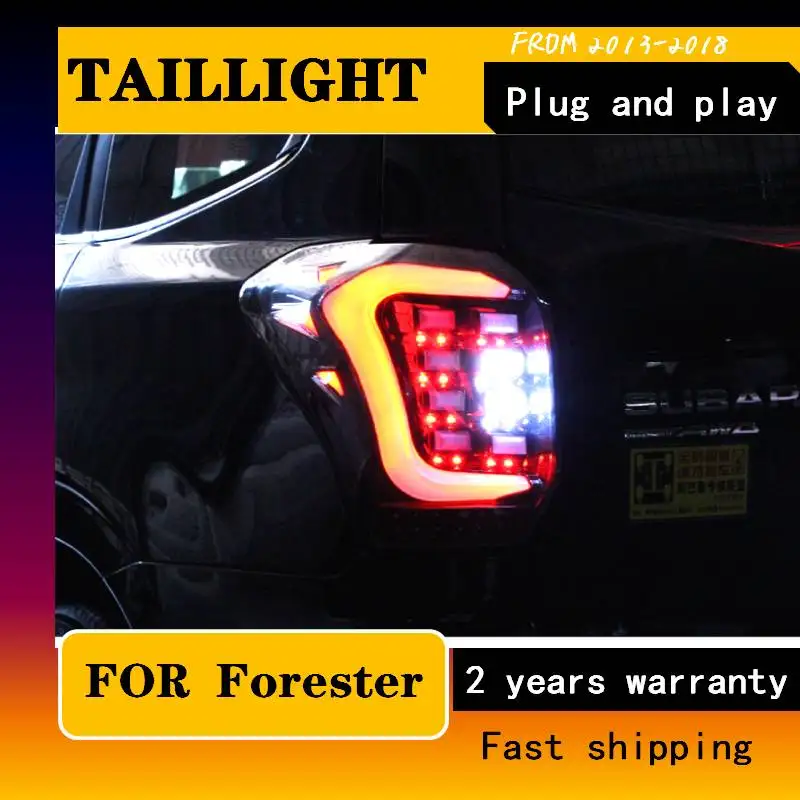 Car Styling For Subaru Forester 2013 2014 2015-2018 Taillights Tail Light Rear Lamp DRL+Brake+Park+Signal Accessories