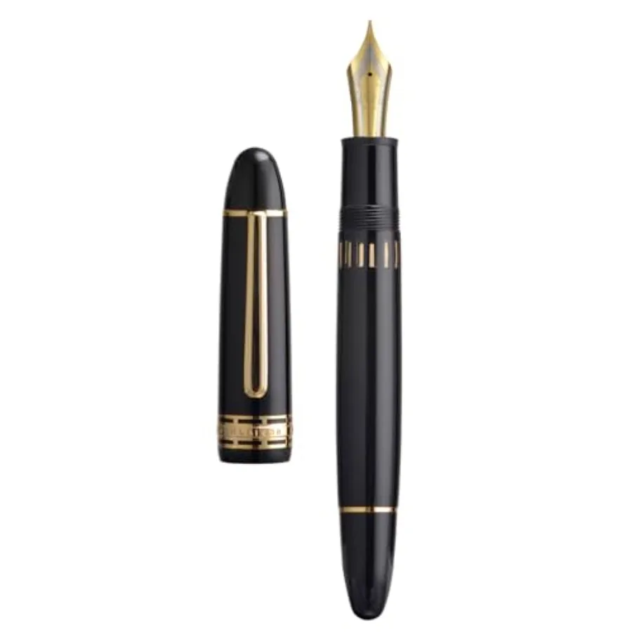 

Yongsheng Junlai 630 Acrylic Fountain Pen, Size 8 Medium Nib with Piston Filling System, Ink Tank with Shape Design Smooth Writ