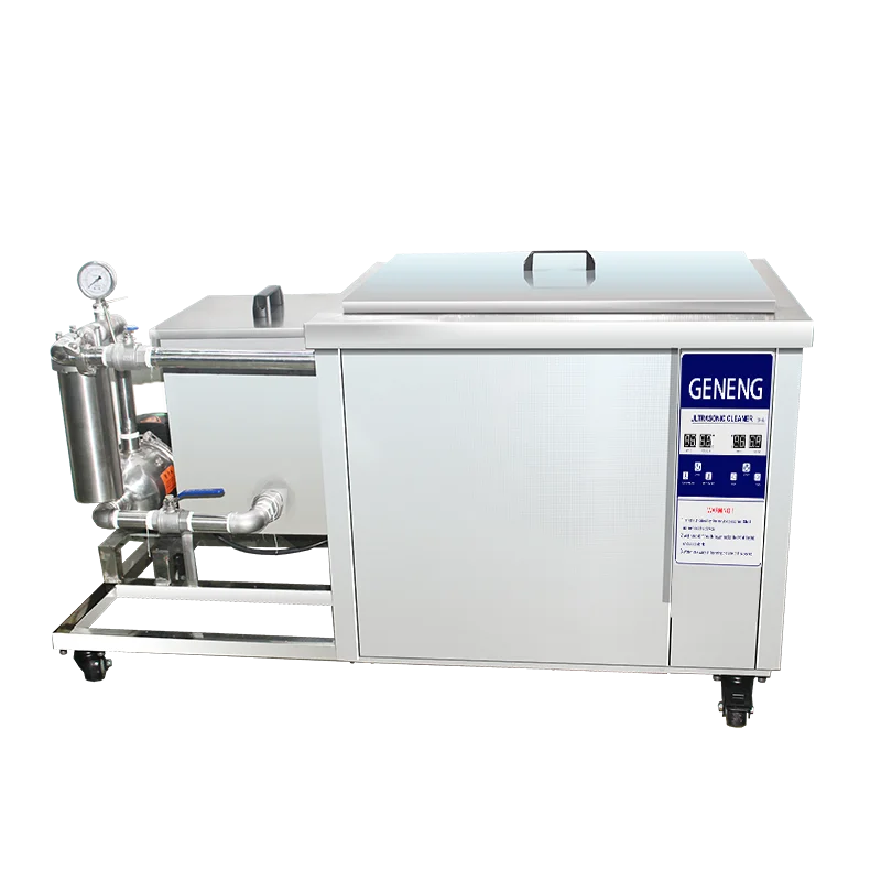 Ultrasonic cleaner, GeNeng G-480GL 175L capacity, 2400W power for oil removal, with filter cleaning agent for recycling