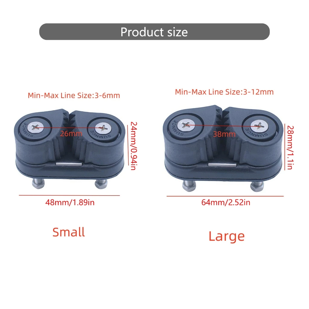 1pc Nylon Boot Schnelle Eintrag Nocken Klampe Mit Führenden Ringe Lager Seil Klemme Pilates Ausrüstung Boot Stollen Kajak marine – Detail 5