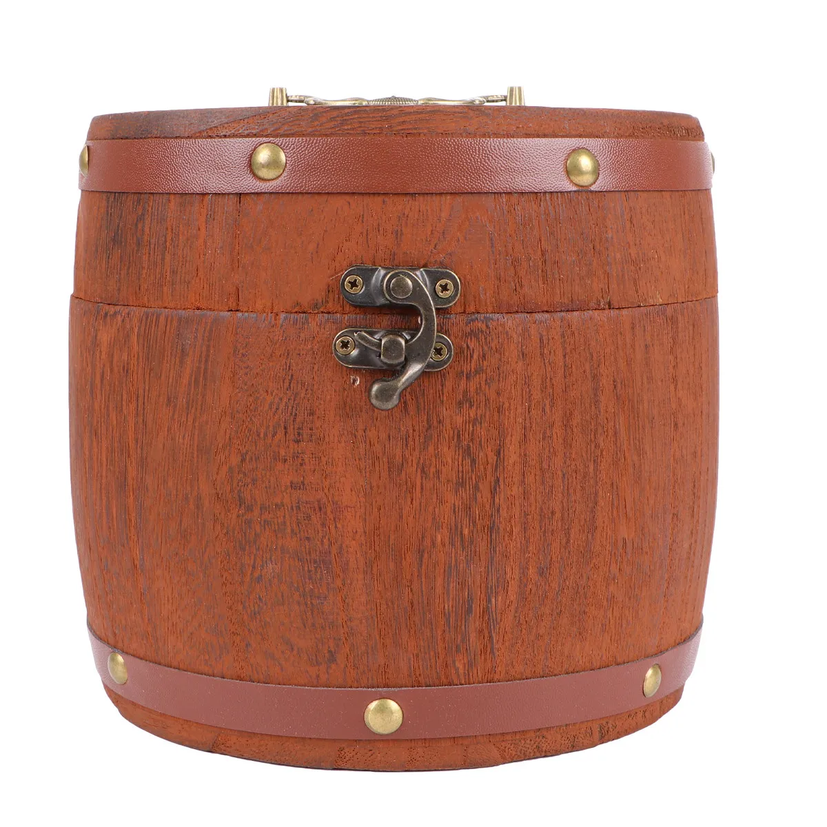 1Pcs Wooden Tea Barrel for PU-Erh Tea Airtight Storage Box Natural Wood Grain Craftsmanship Rice Sugar Coffee Spice Biscuit