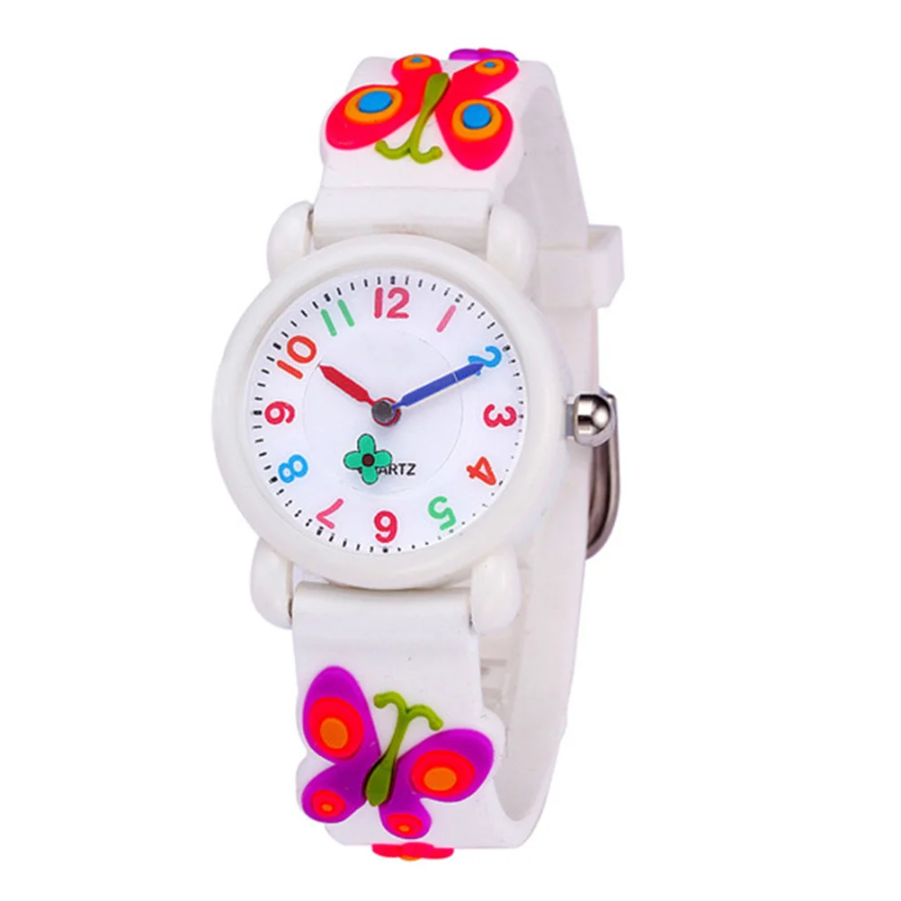 

Silicone Kids Watch with 3D Cartoon Pattern Big Round Window Accurate Quartz Movement Adjustable Comfortable Strap for Children