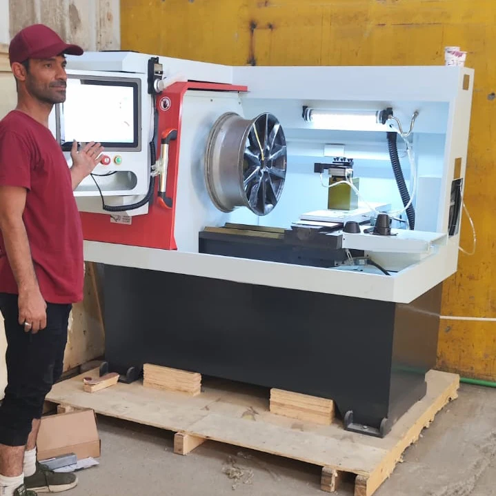 Tech Automatic Scanning CNC Machine Flat Bed Lathe for Mags Repair Slant Bed Car Alloy Wheels Rim Cutting Repairing