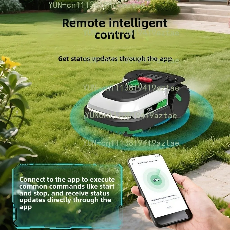 8802 Intelligent Robot Lawn Mower Lithium Battery Powered Cordless Weeder for Home Small Garden Lawn