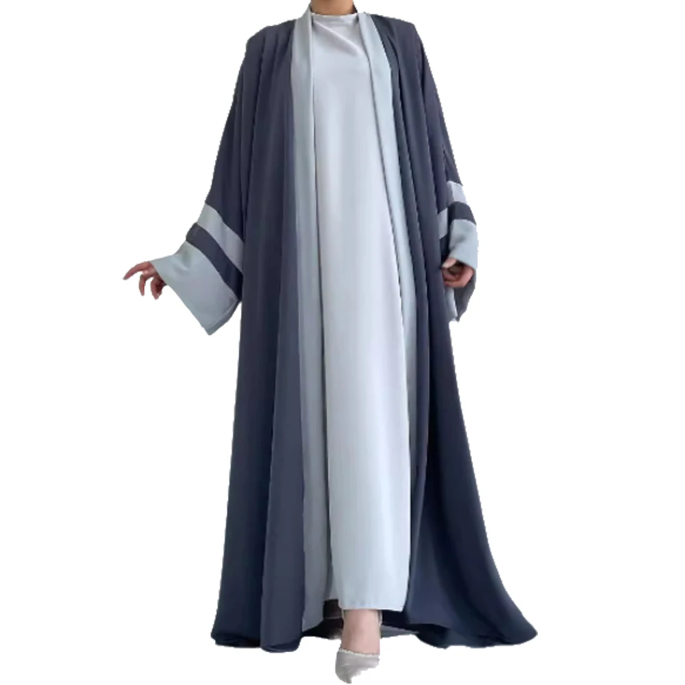 

Eid Muslim Party Abayas Set for Women Cardigan Turkey Dubai Two Piece Suit Jalabiya Kimono Dress Morocco Kaftan Kebaya Ramadan
