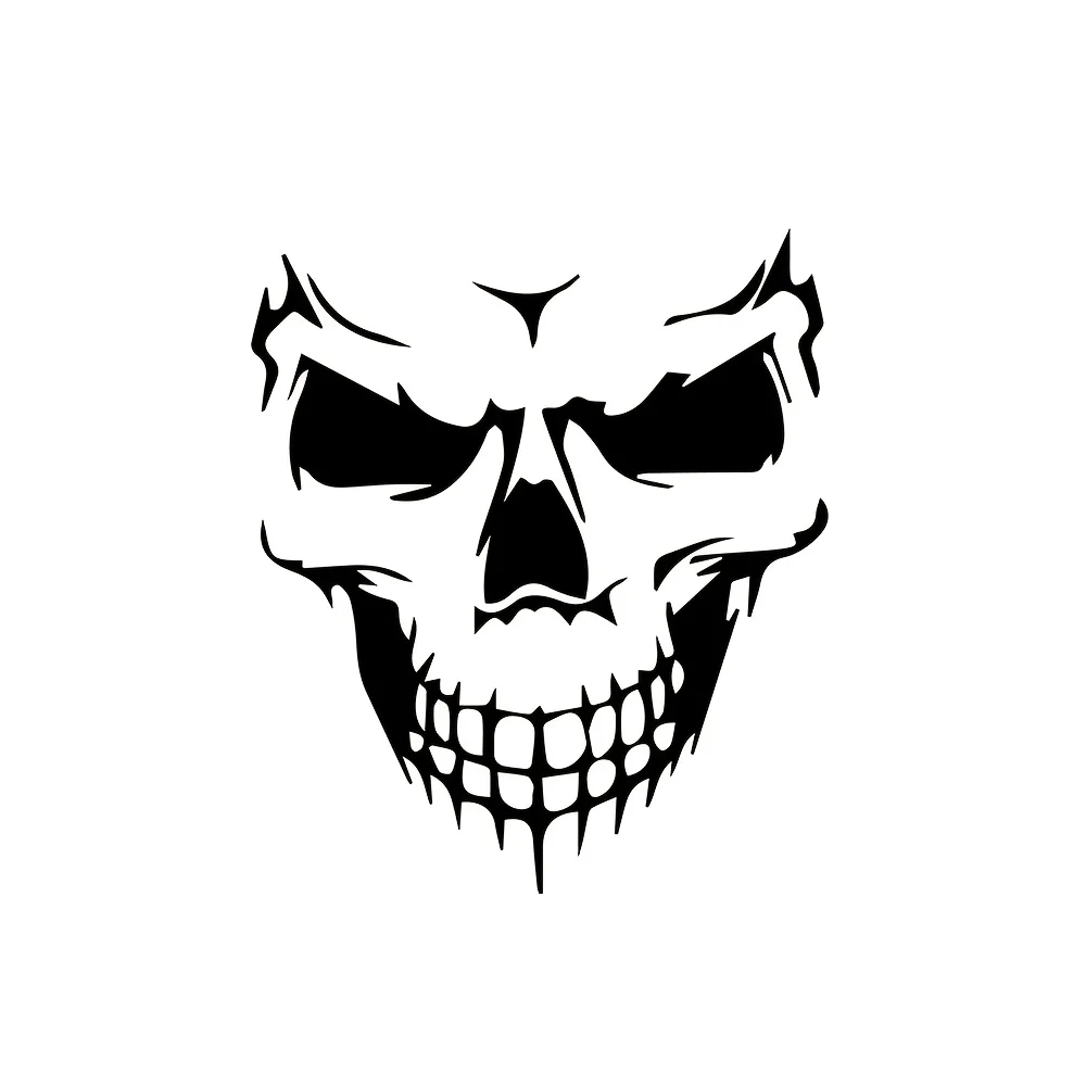 

1pc Multicolor Skull Face Vinyl Sticker Set, Waterproof Decals for Car, Motorcycle & Helmet