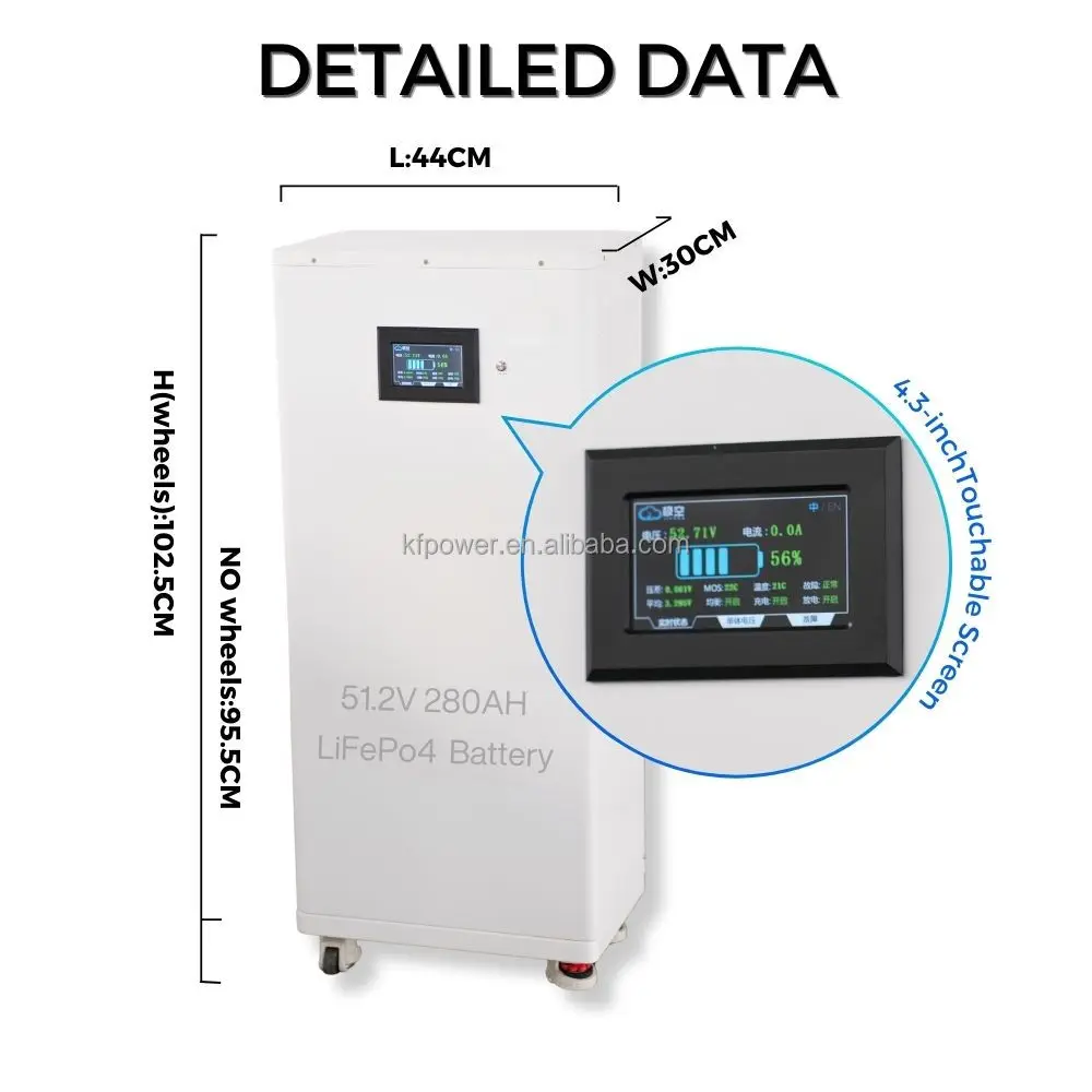 15KWh 51.2V Lithium Battery Pack forHousehold Solar Energy Storage 15kw Solar Batteries with CAN Communication Port