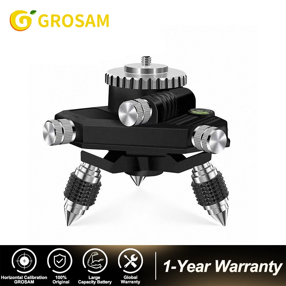 GROSAM ปรับการหมุนโลหะขายึดขาตั้งกล้อง/ฐานสำหรับ1/4 "เลเซอร์อินเทอร์เฟซระดับ