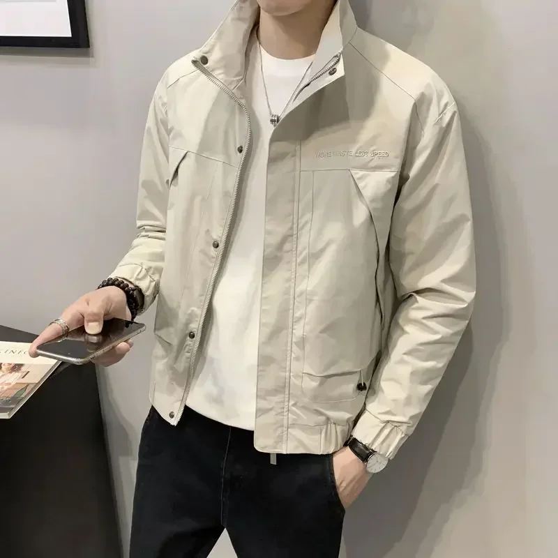 Male Coats Spring Autumn Men's Jackets Solid Color New In Casual Original Brands Korean Reviews Many Luxury Designer Cheap Sale