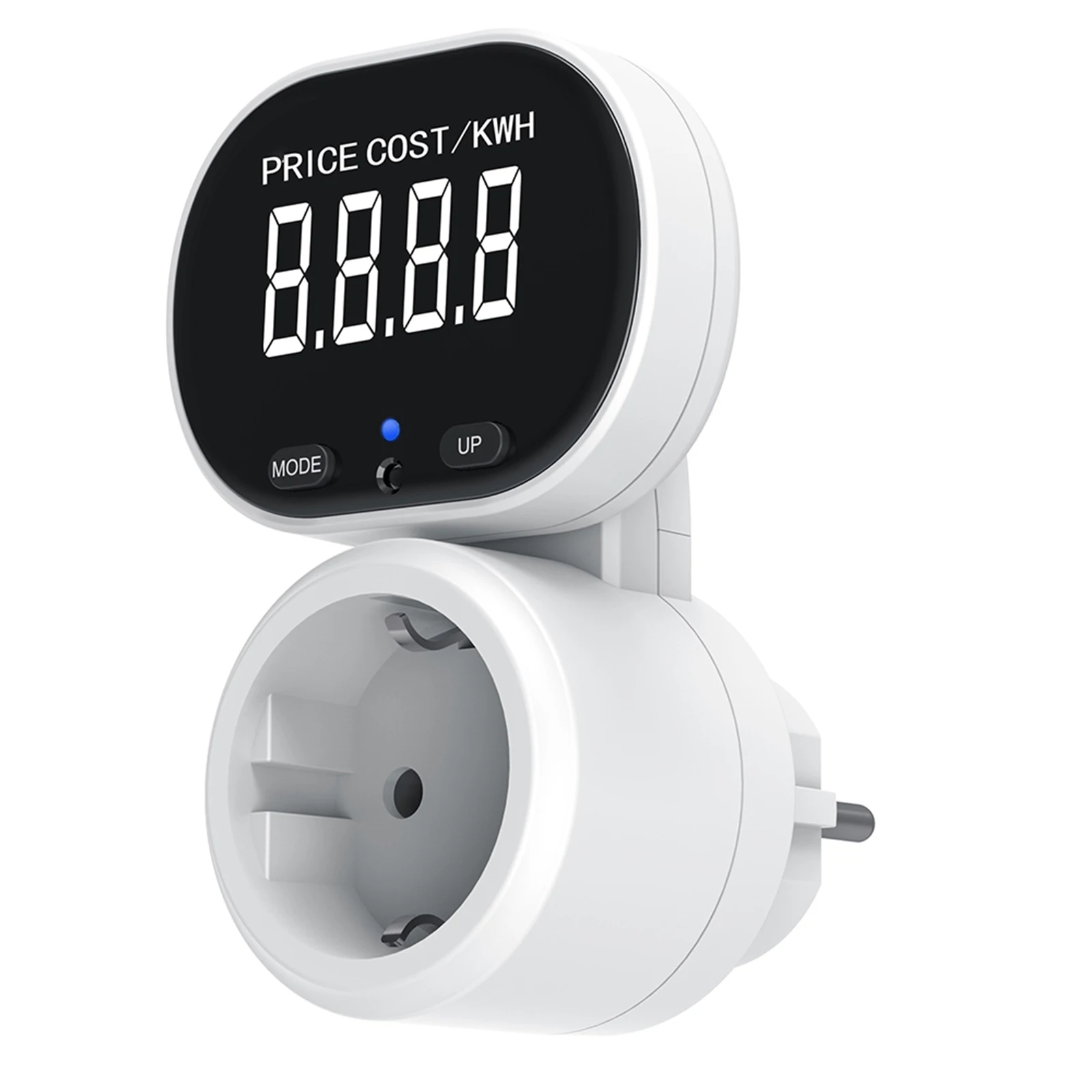 

Rechargeable Battery Power Meter Voltage Relay Socket White ABS Battery Current Accuracy Data Storage Function