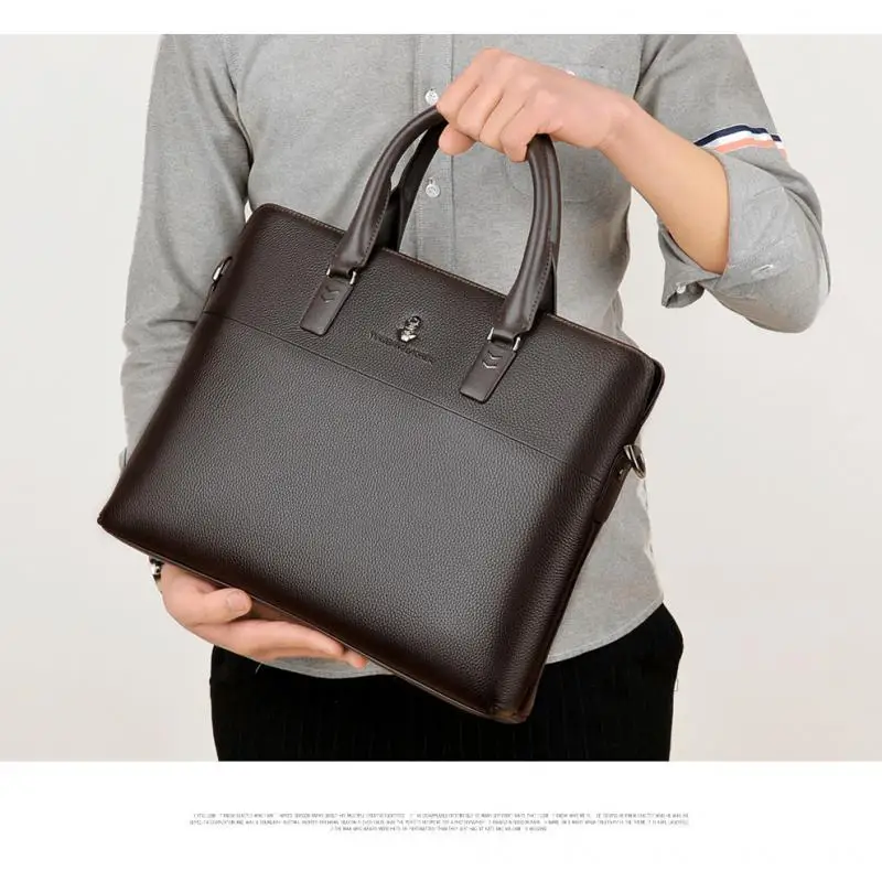 2026 Shoulder Bag Crossbody Bag Men's Genuine leather Horizontal Style Men's Backpack Business Document Leather Bag Briefcase