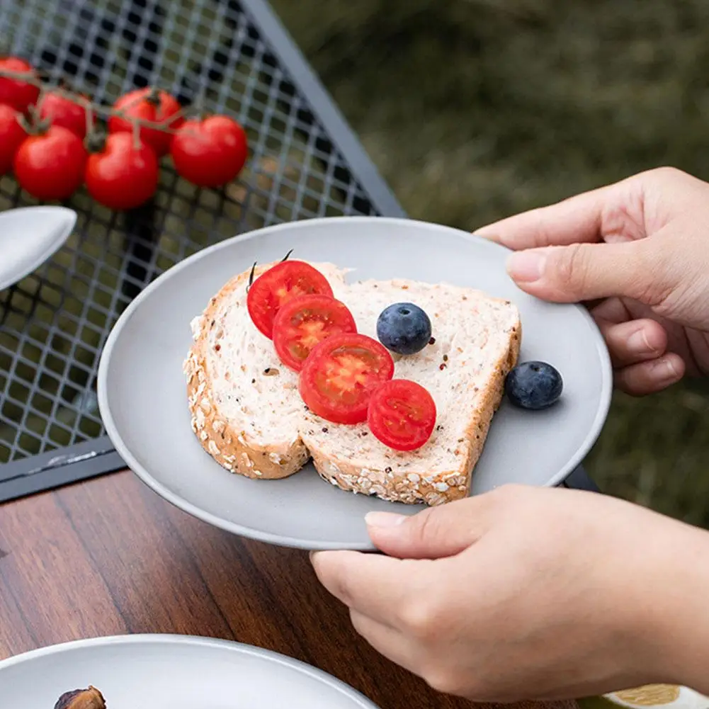 Титановая очищающая тарелка, уличная тарелка для пикника, портативная дорожная посуда, устойчивая к ржавчине посуда для багажника, креативная тарелка для мытья посуды